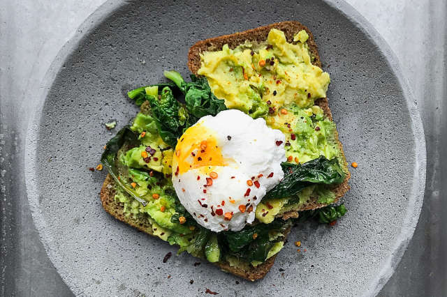 eggs and avocado toast